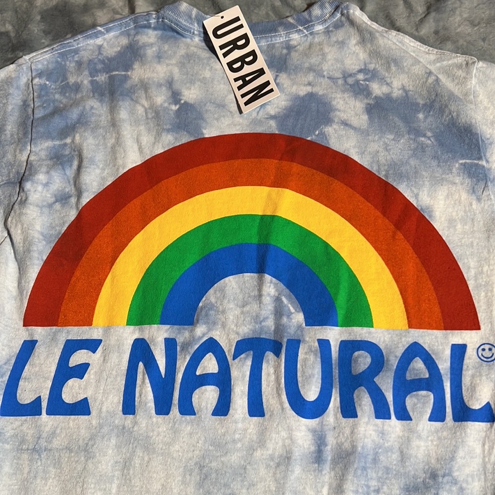 Urban Outfitters le Natural Tie-Dye Rainbow Shirt, Graphic T-Shirt, size S - NWT